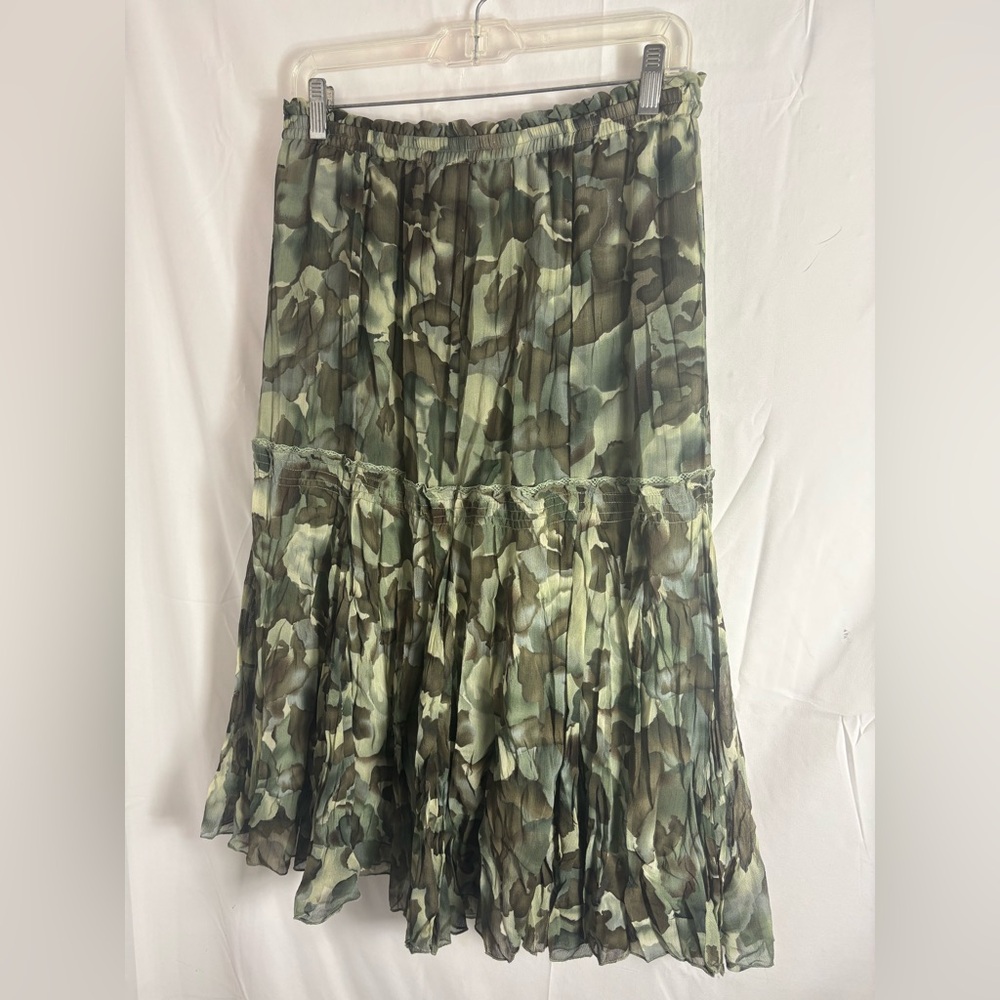 Watercolor Camouflage Tiered Frilly Fairy Grunge Skirt Size M - Picture 5 of 14